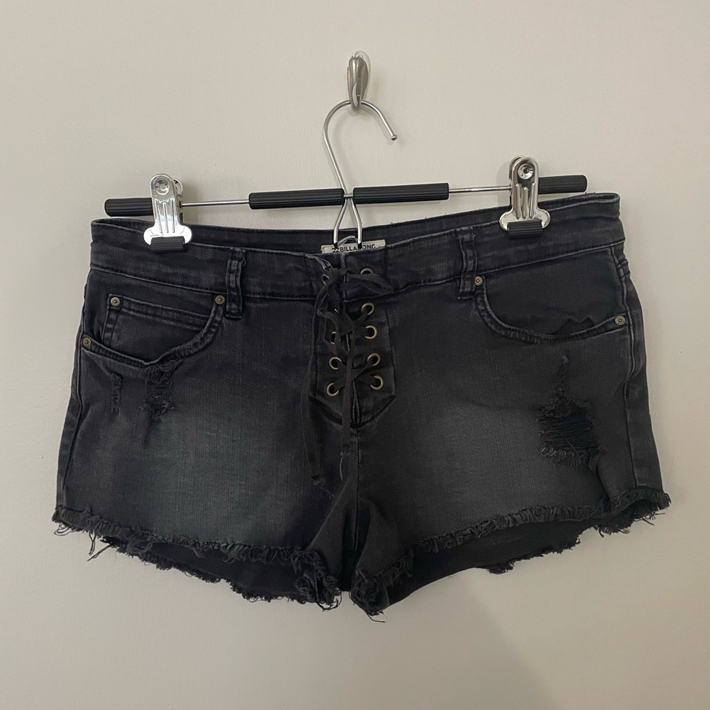 Billabong Lace Up Denim Shorts